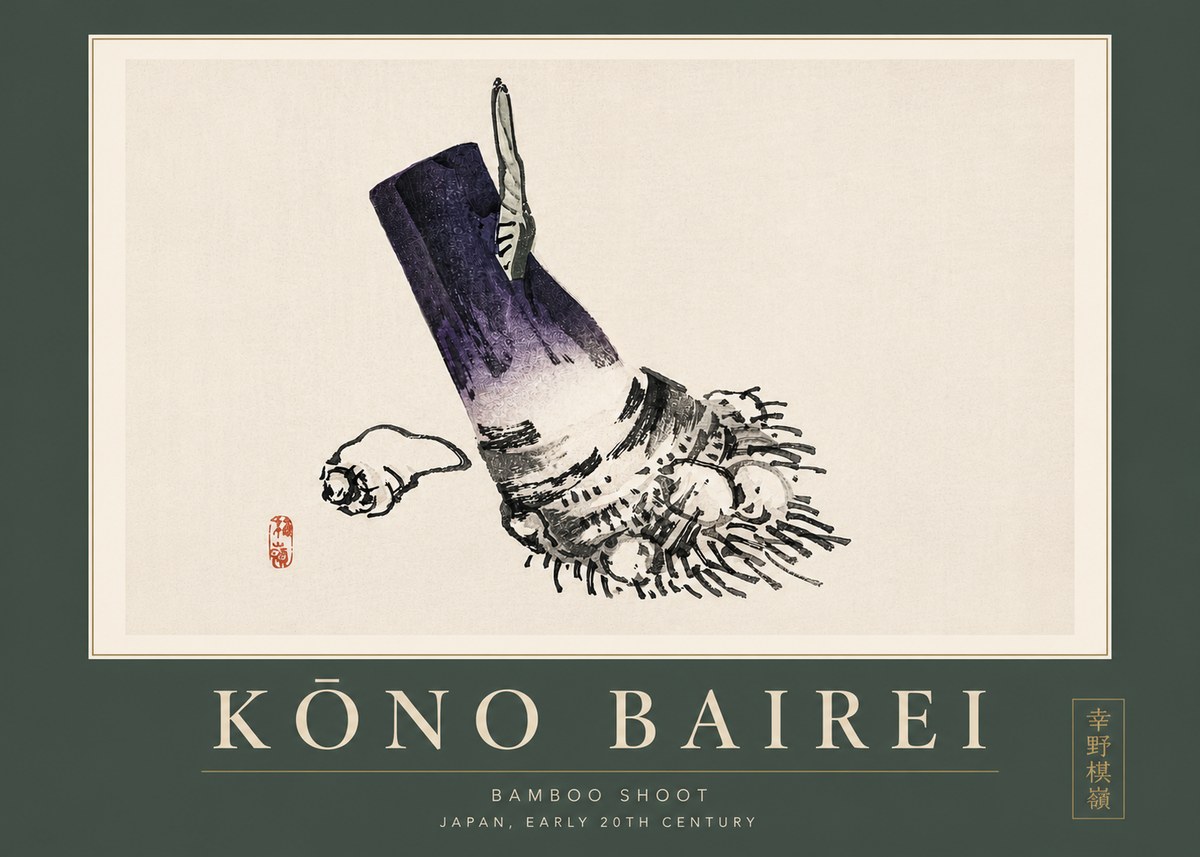 Kōno Bairei Bamboo Shoot No5 - Juliste