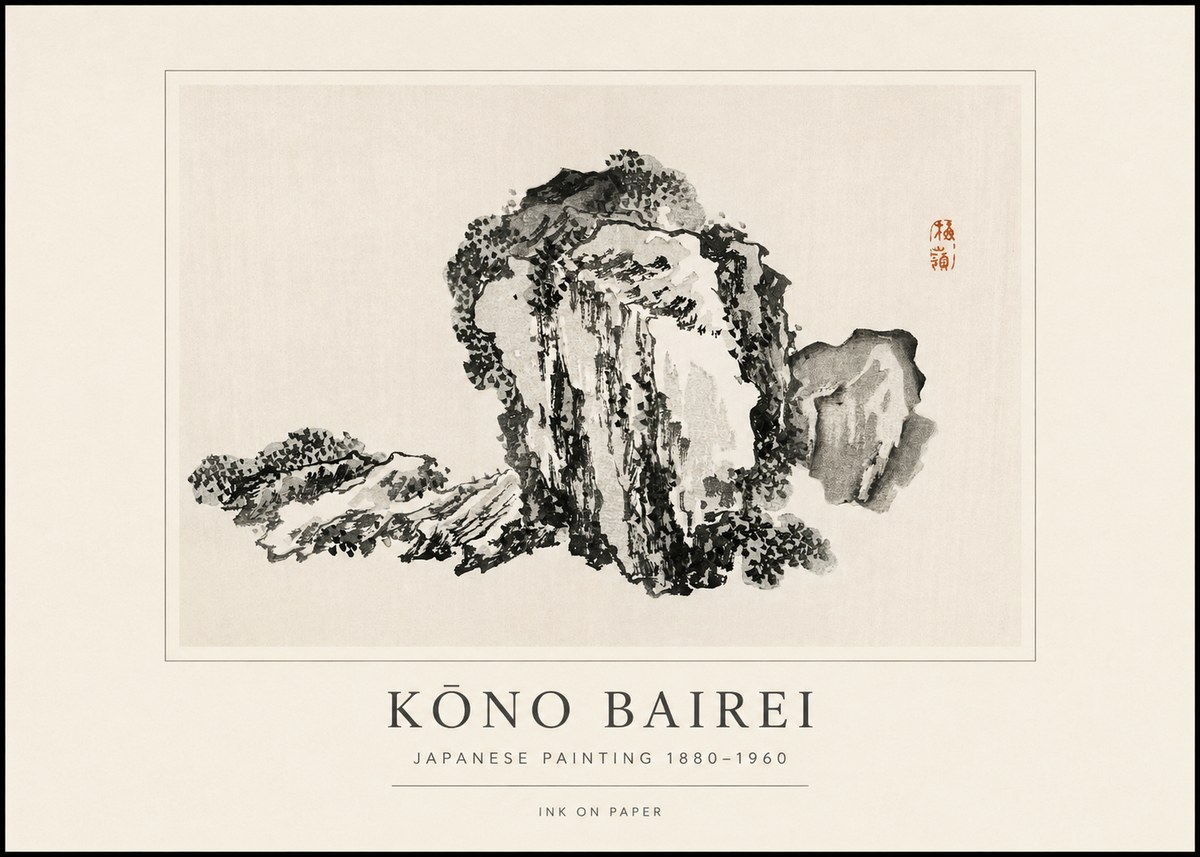 Kōno Bairei Rock Formation No1 - Juliste