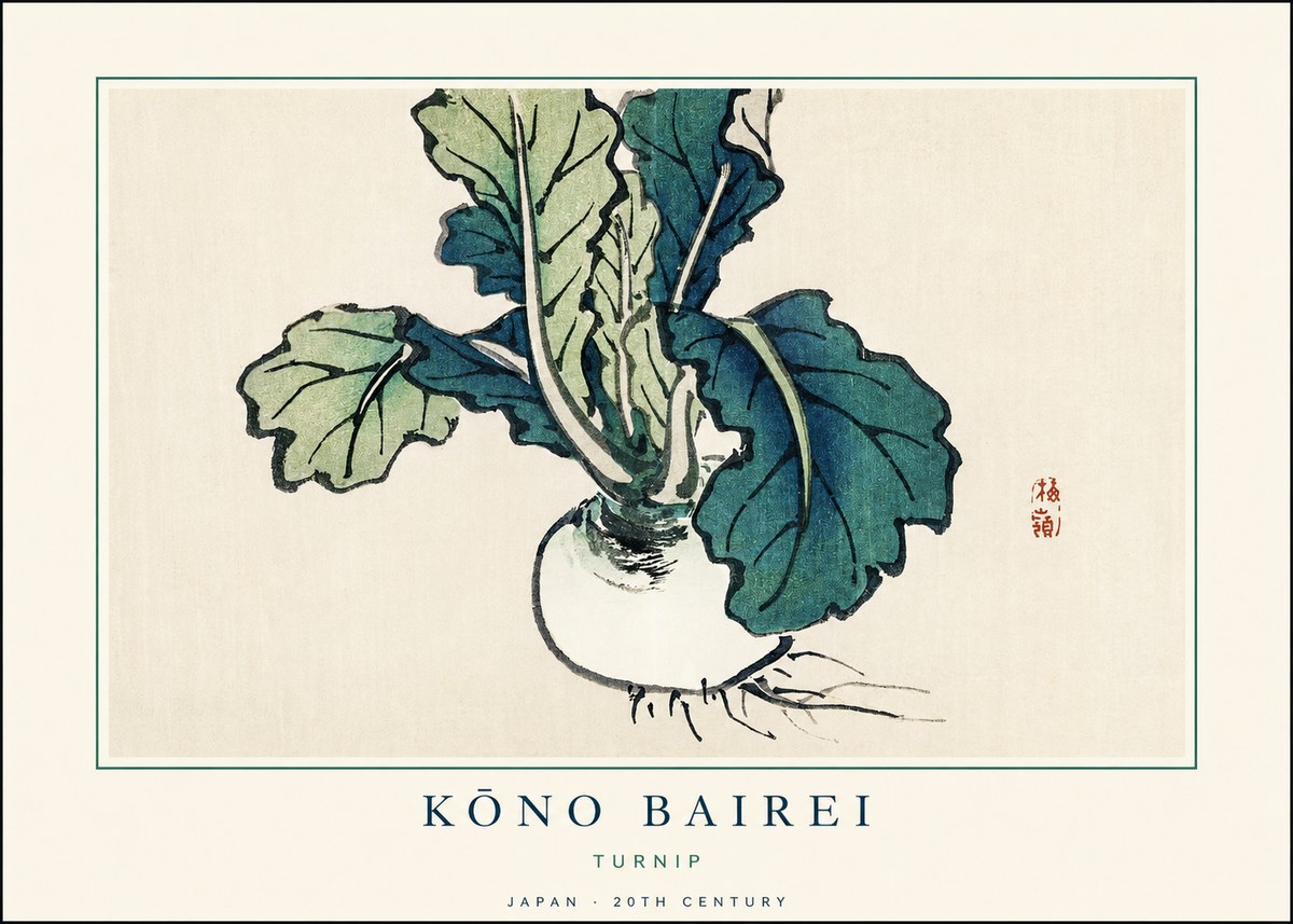 Kōno Bairei Turnip No1 - Juliste