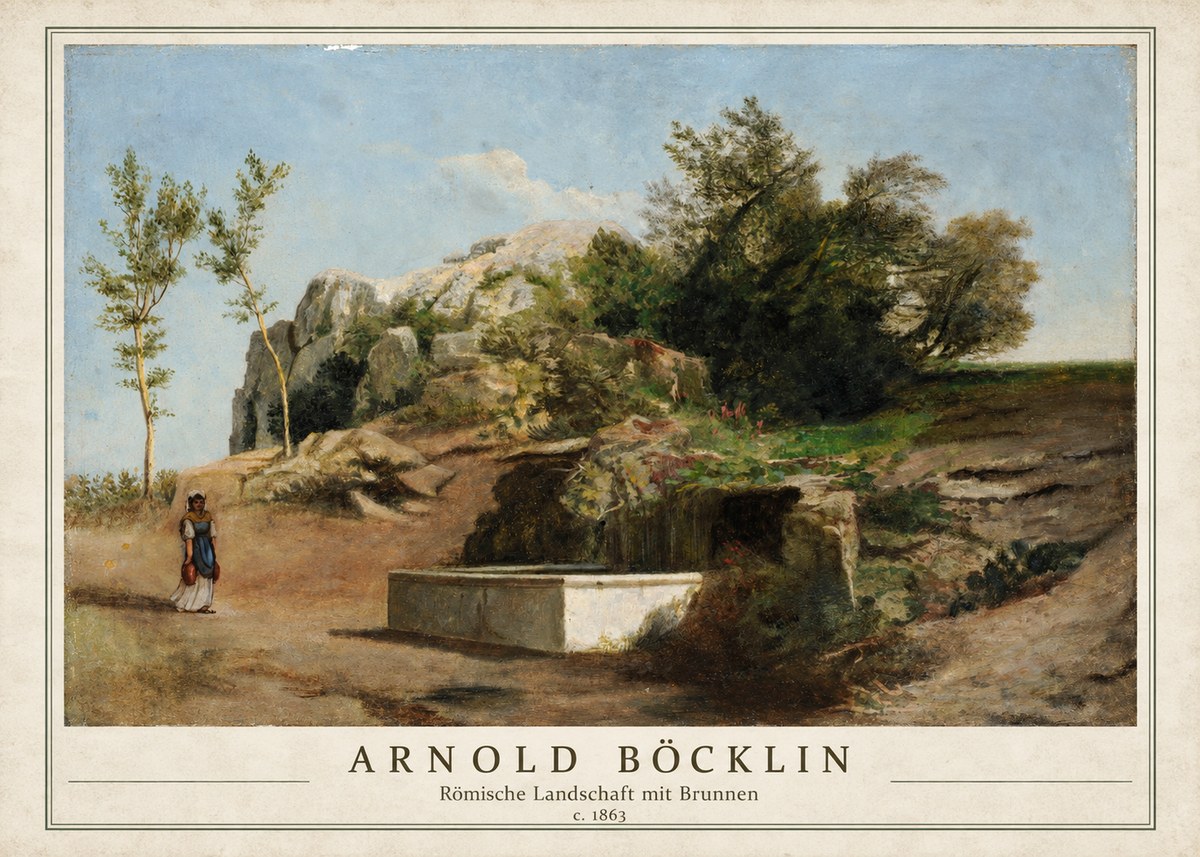 Arnold Böcklin Römische Landschaft Mit Brunnen No1 - Juliste