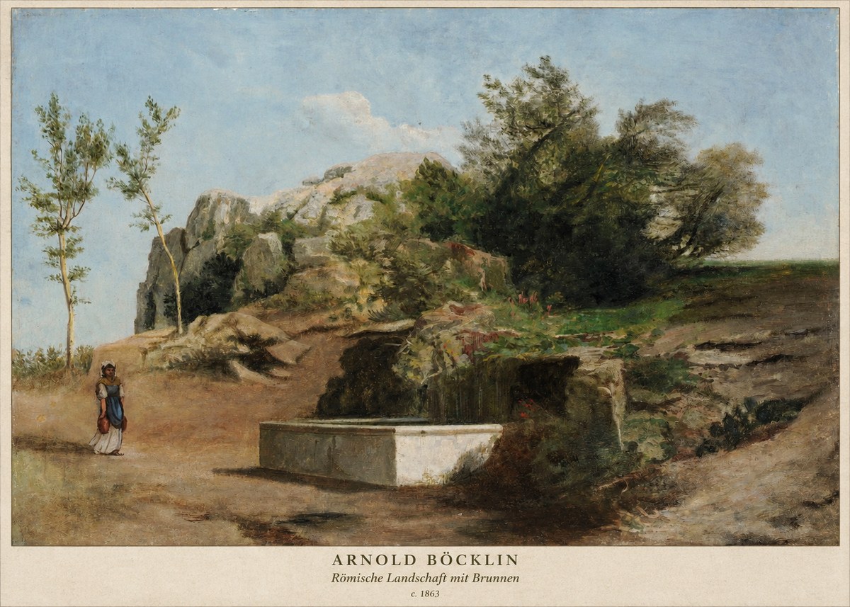 Arnold Böcklin Römische Landschaft Mit Brunnen No2 - Juliste