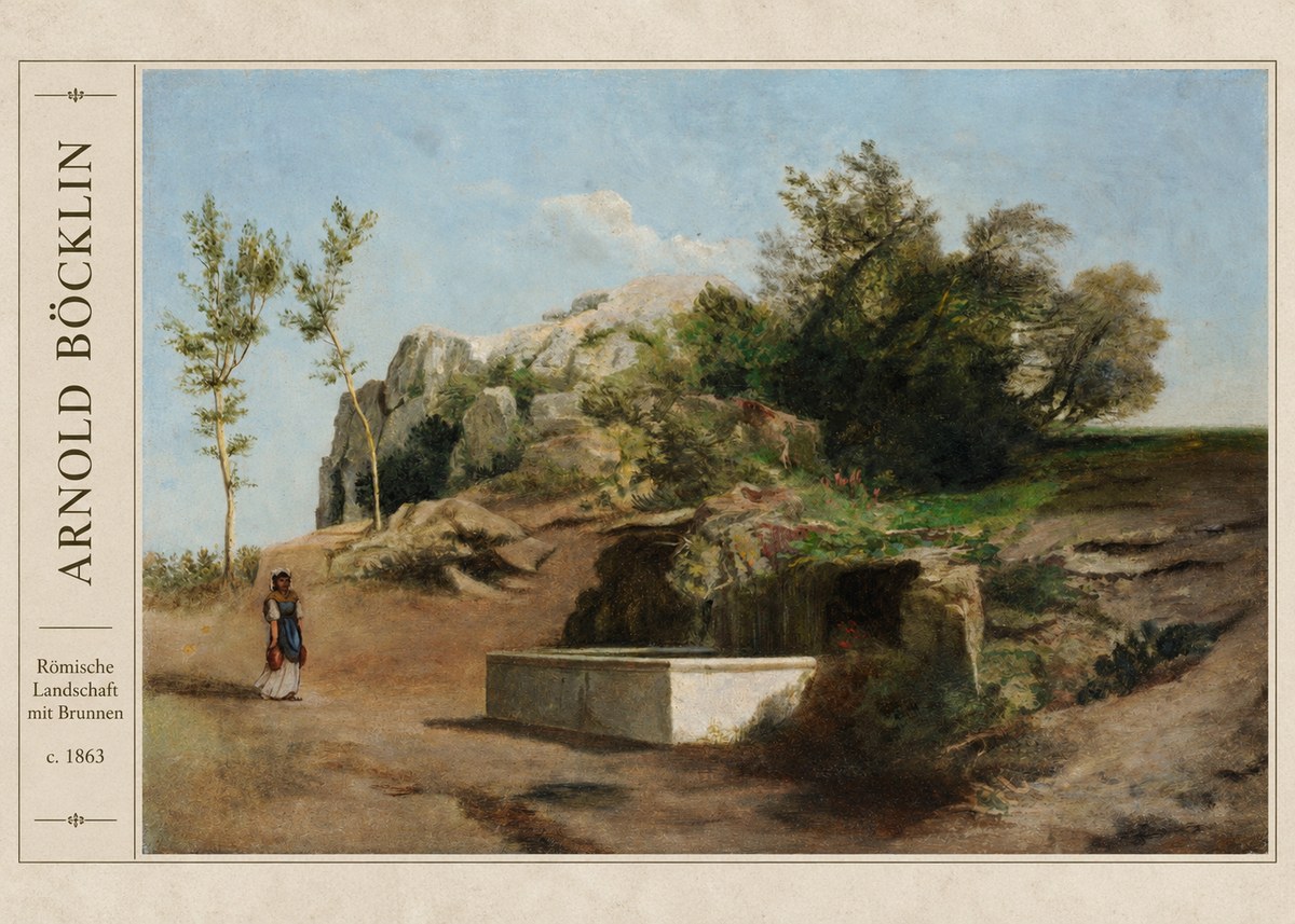 Arnold Böcklin Römische Landschaft Mit Brunnen No3 - Juliste