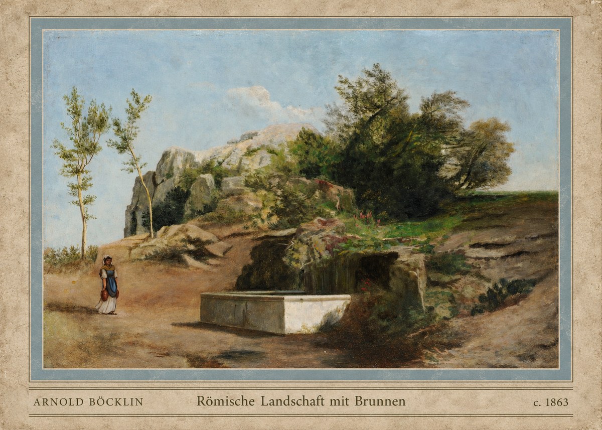 Arnold Böcklin Römische Landschaft Mit Brunnen No4 - Juliste