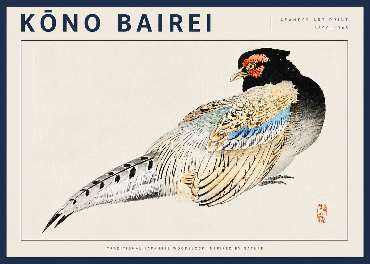 Kōno Bairei Pheasant No4 - Juliste
