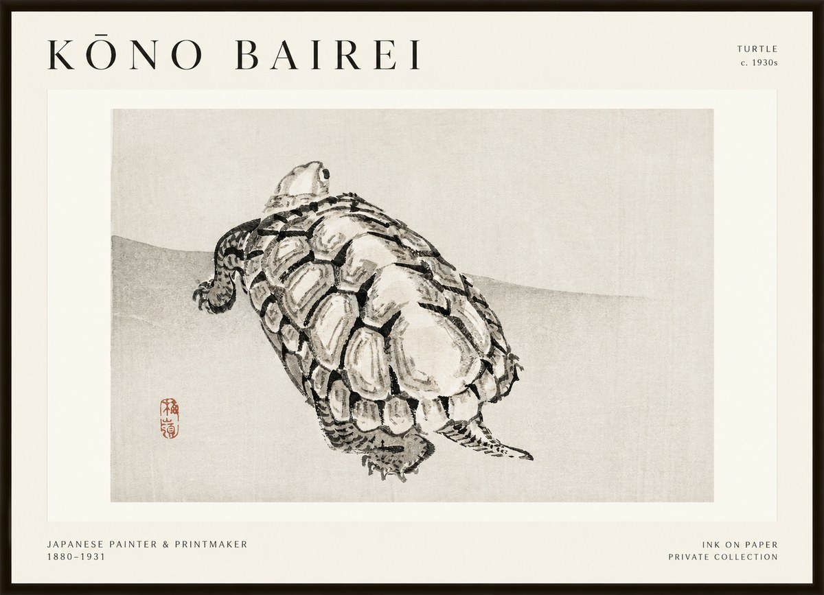 Kōno Bairei Turtle No1 - Juliste
