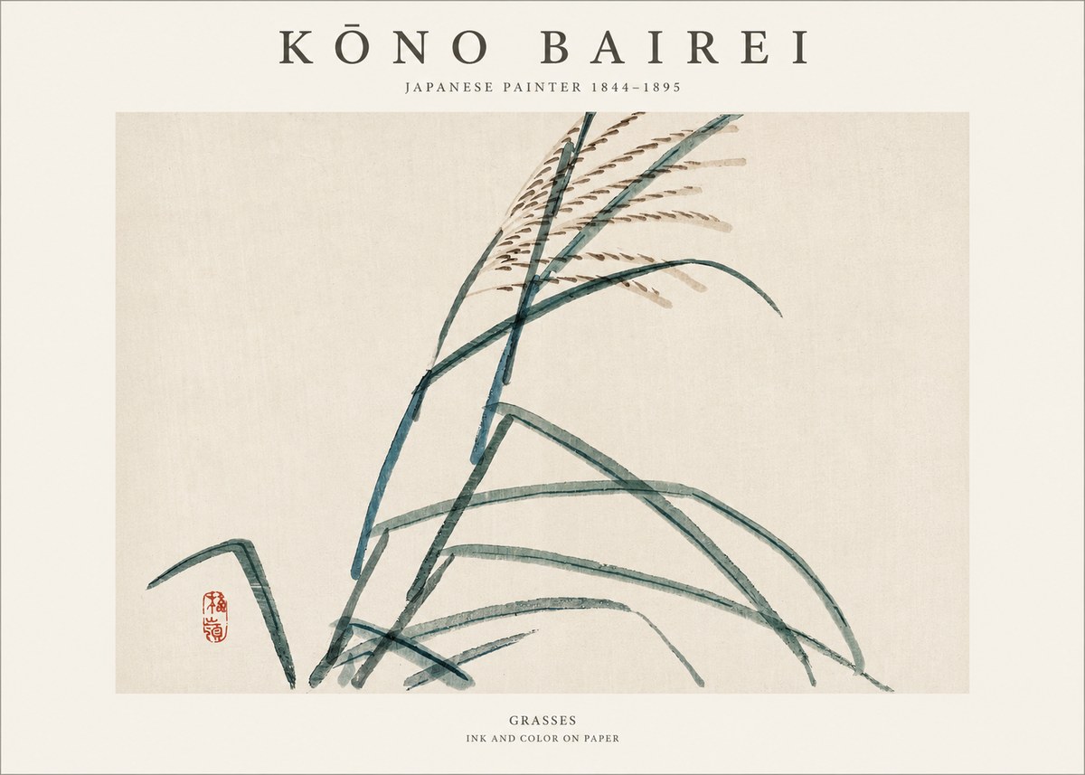 Kōno Bairei Grasses No1 - Juliste