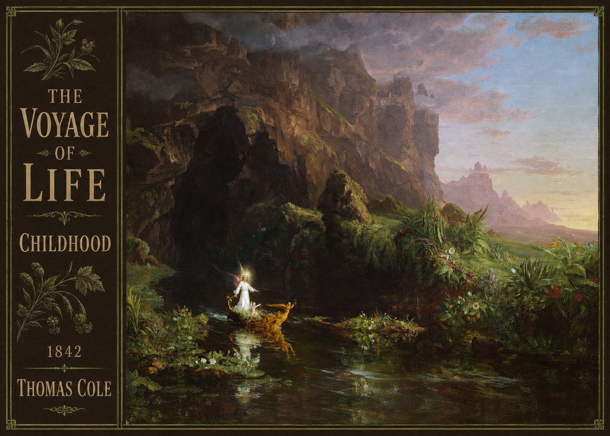 Thomas Cole The Voyage of Life: Childhood I No2 - Juliste