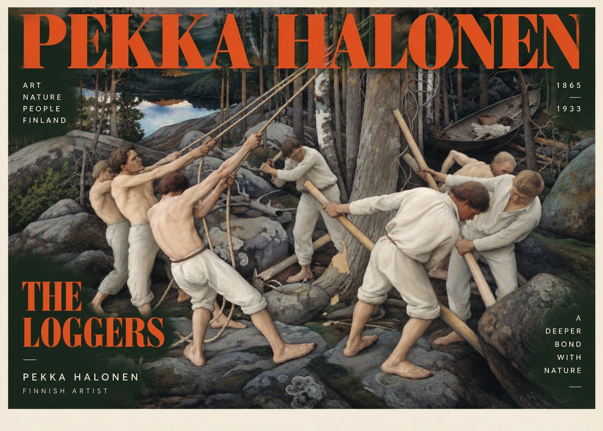Pekka Halonen The Loggers No2 - Juliste