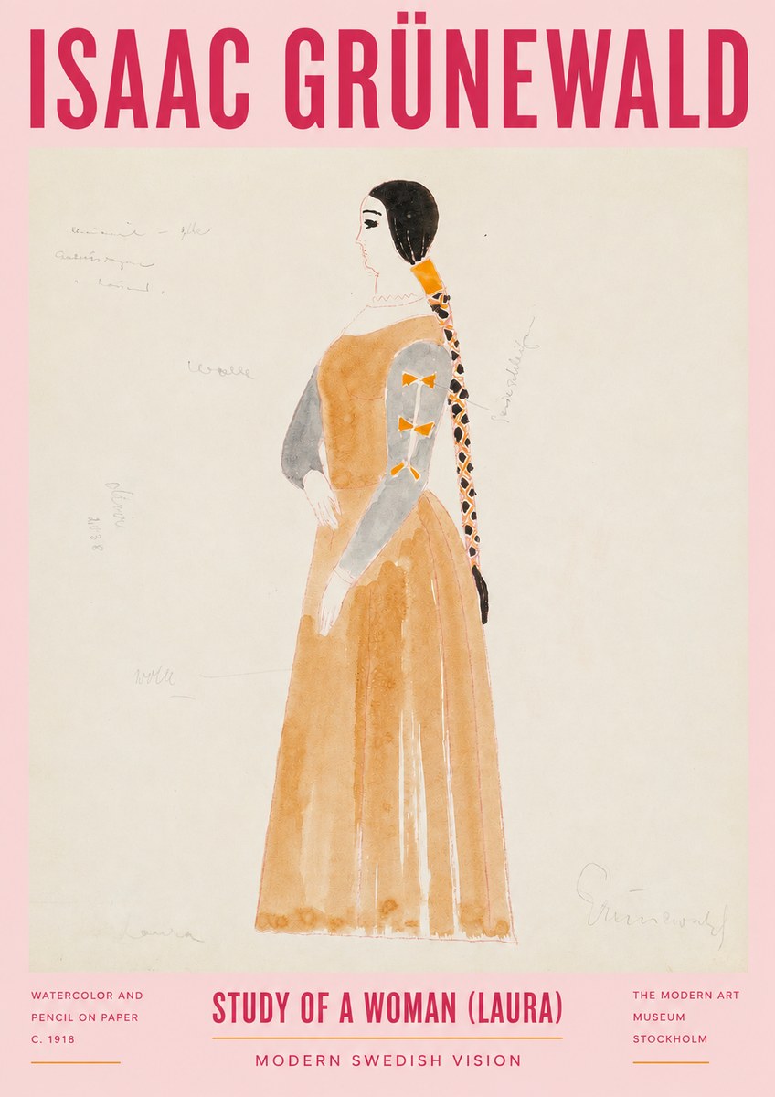 Isaac Grünewald Study of a Woman (Laura) No2 - Juliste