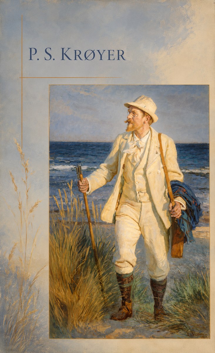 P.S. Krøyer Self-portrait by the Beach No4 - Juliste