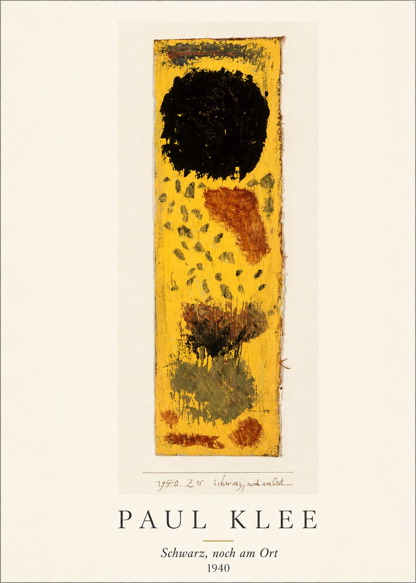 Paul Klee Schwarz, Noch Am Ort No3 - Juliste