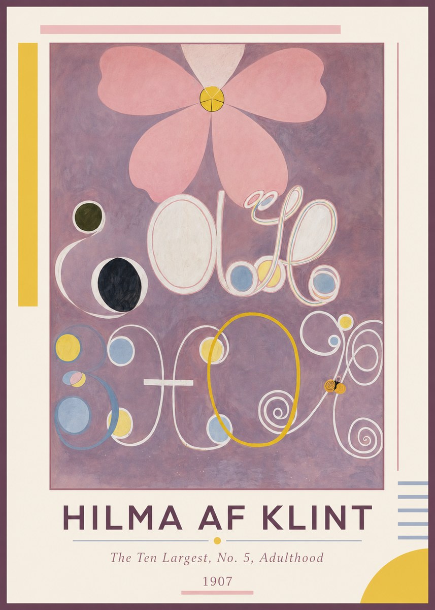 Hilma af Klint The Ten Largest, No. 5, Adulthood No1 - Juliste