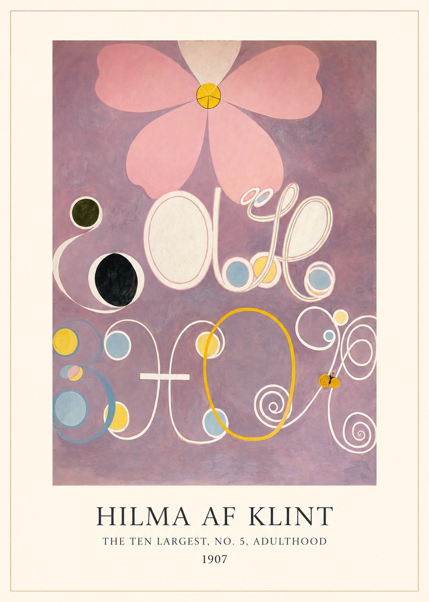 Hilma af Klint The Ten Largest, No. 5, Adulthood No3 - Juliste