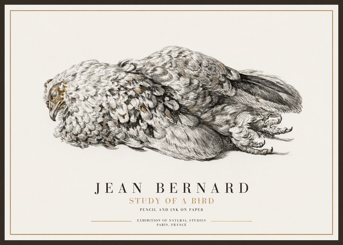 Jean Bernard Study of a Bird I No1 - Juliste
