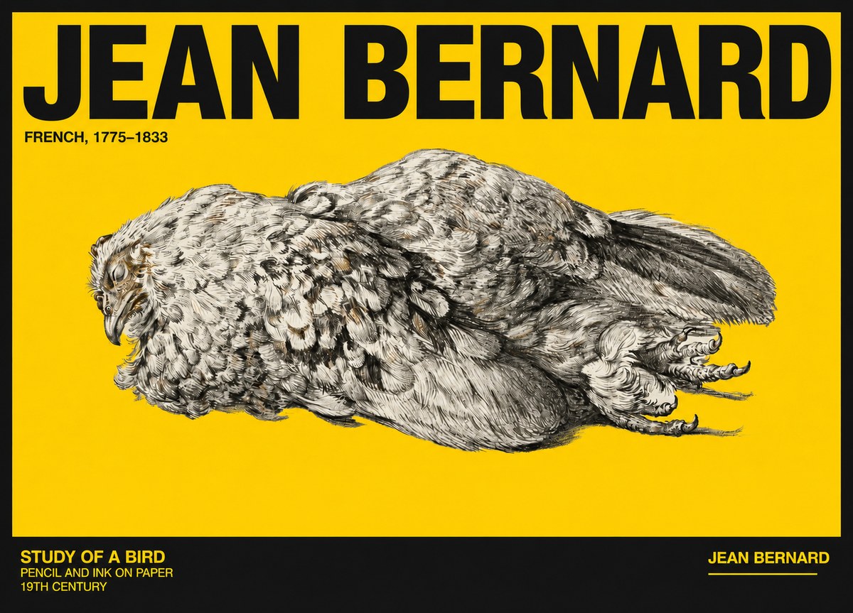 Jean Bernard Study of a Bird I No6 - Juliste