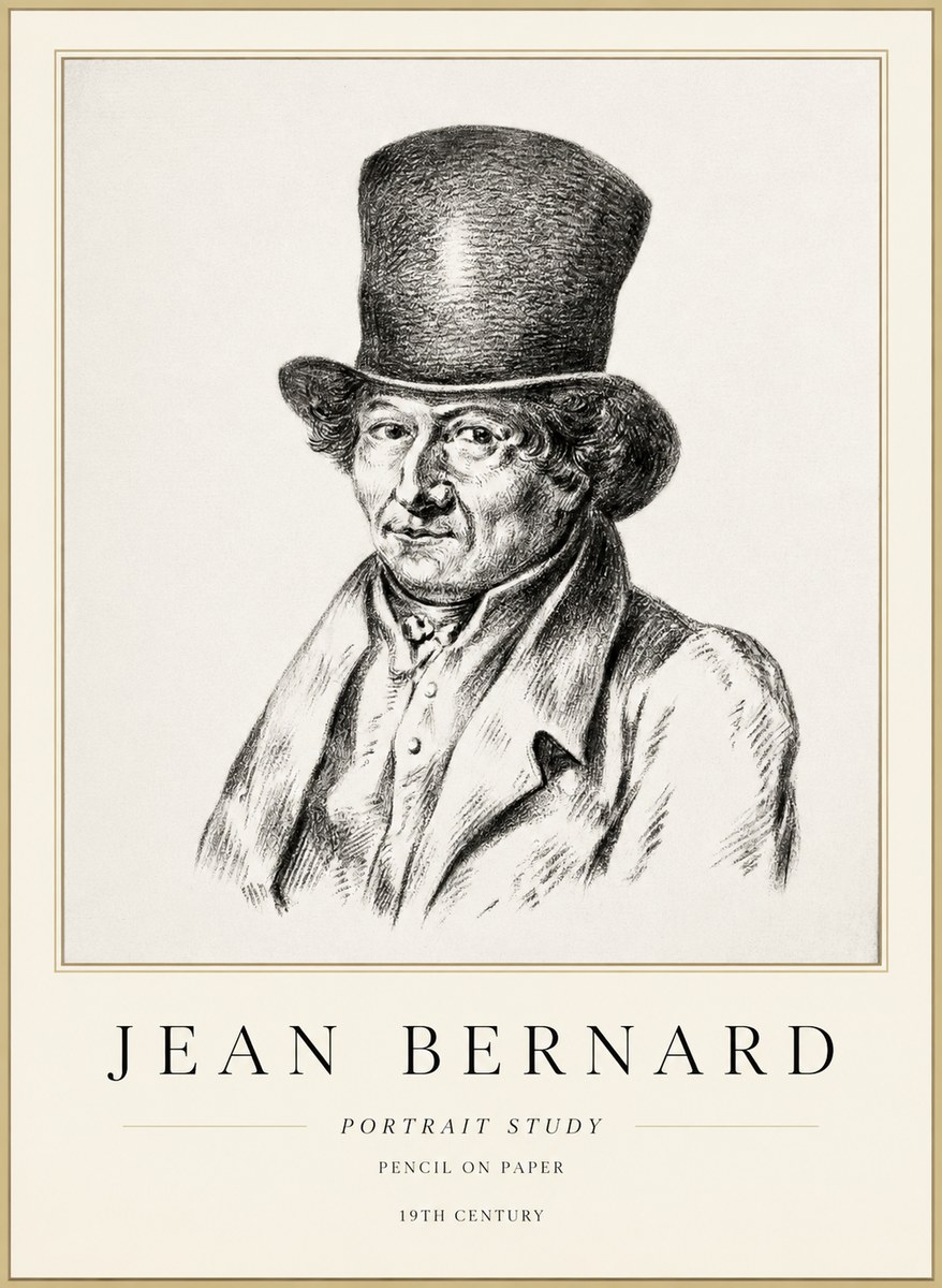Jean Bernard Portrait Study of a Gentleman No3 - Juliste