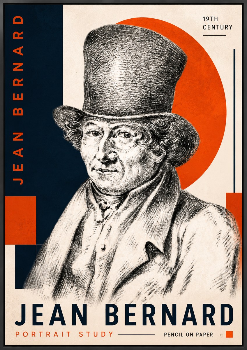 Jean Bernard Portrait Study of a Gentleman No4 - Juliste
