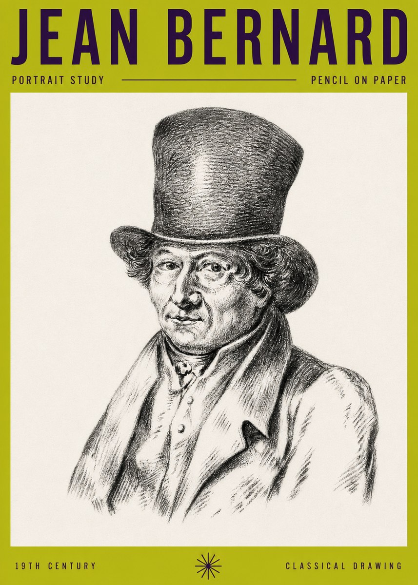 Jean Bernard Portrait Study of a Gentleman No5 - Juliste