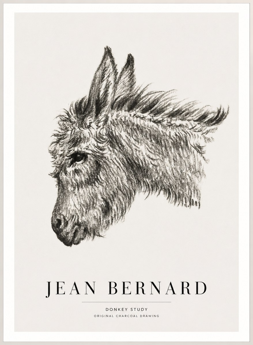 Jean Bernard Donkey Study I No3 - Juliste