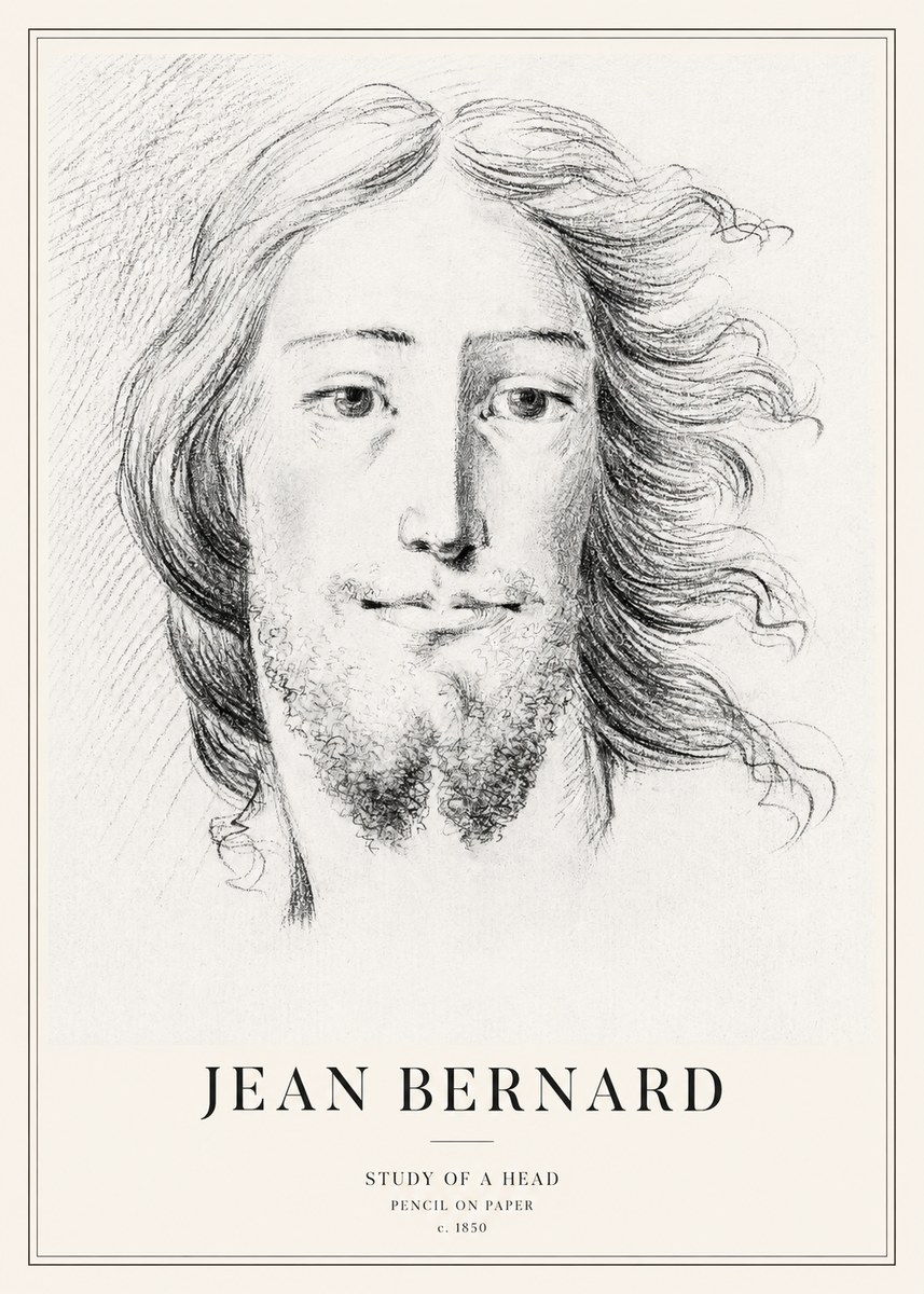 Jean Bernard Study of a Head No3 - Juliste