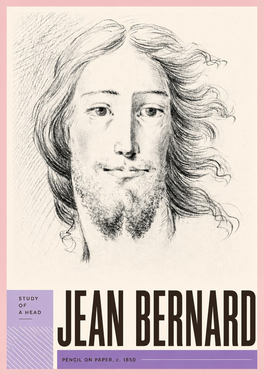 Jean Bernard Study of a Head No5 - Juliste