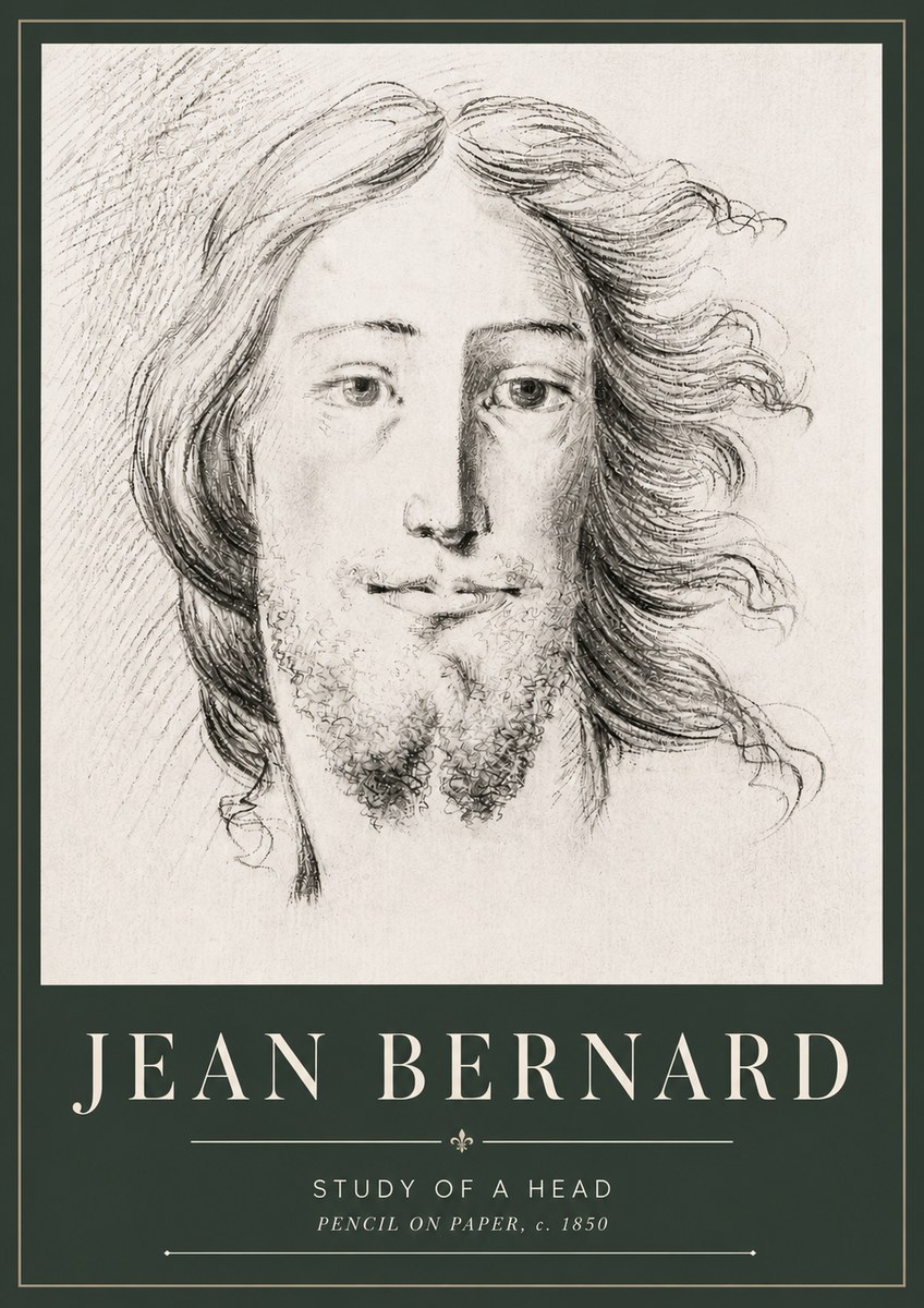 Jean Bernard Study of a Head No6 - Juliste