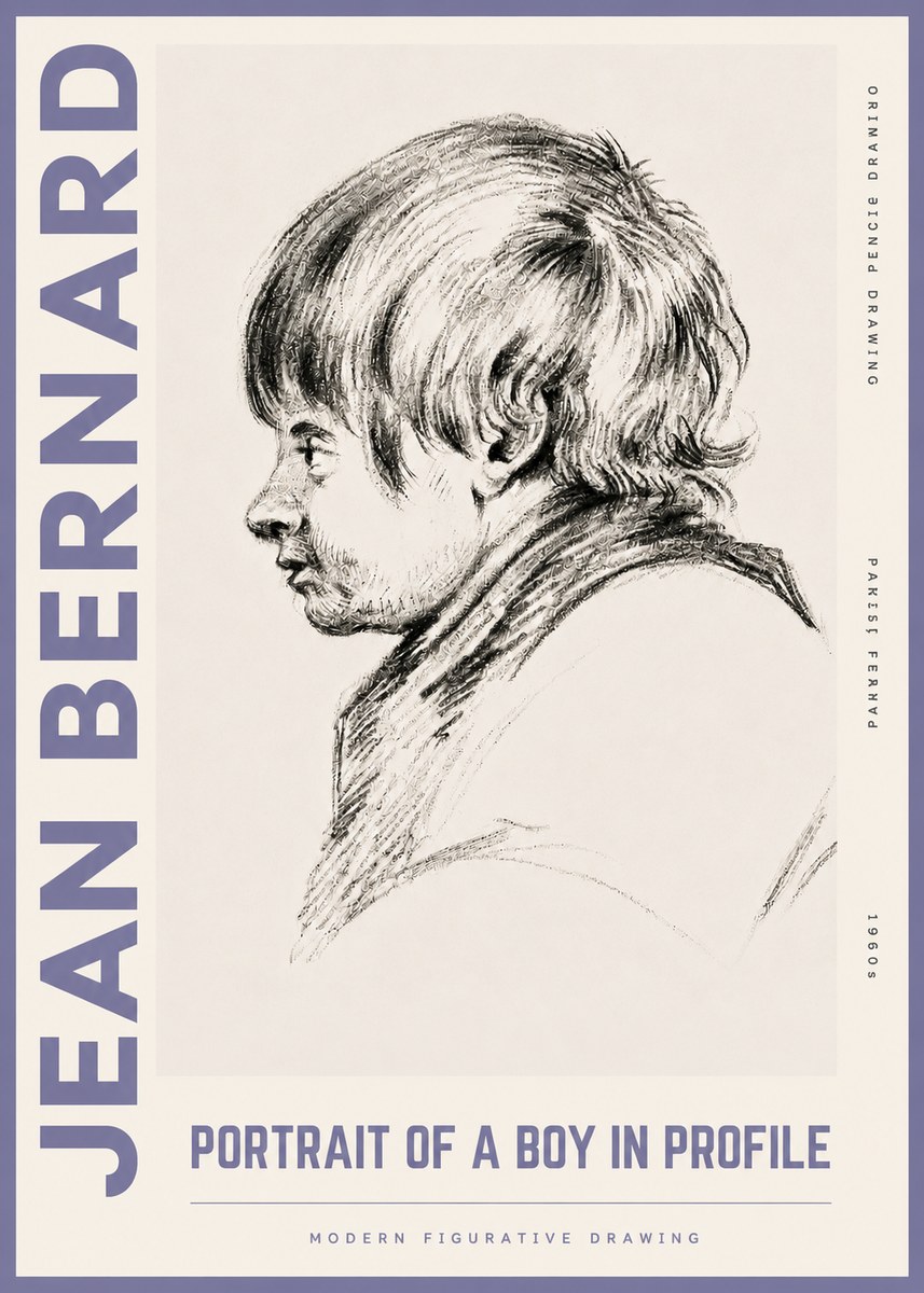 Jean Bernard Portrait Study II No6 - Juliste