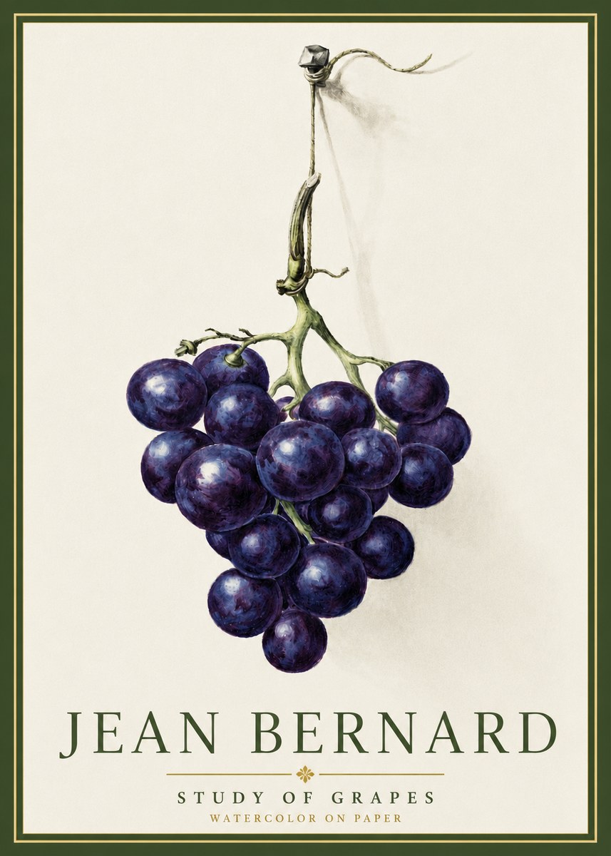 Jean Bernard Grapes No5 - Juliste