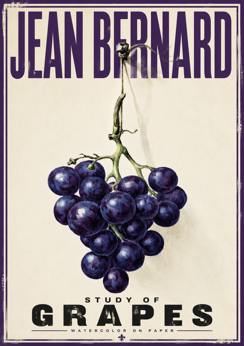 Jean Bernard Grapes No6 - Juliste