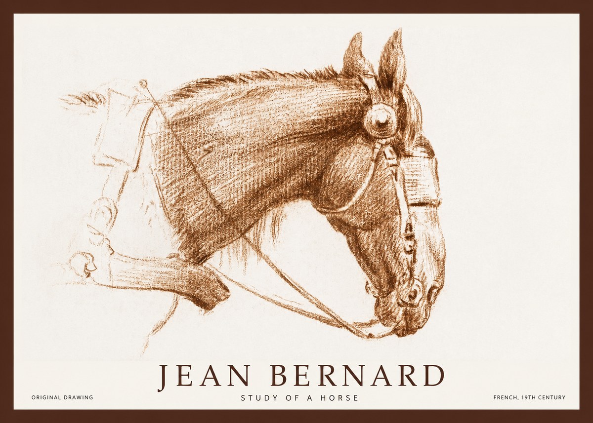 Jean Bernard Equine Study No2 - Juliste