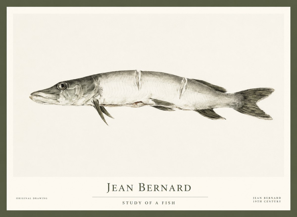 Jean Bernard Study of a Fish II No1 - Juliste