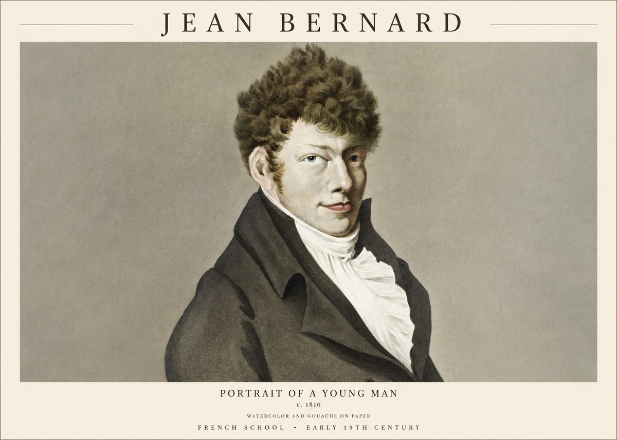 Jean Bernard Portrait of a Young Man No1 - Juliste