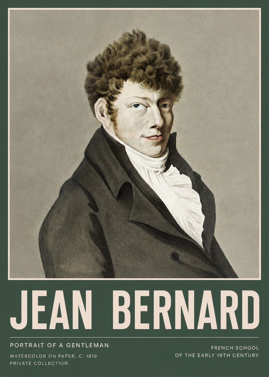 Jean Bernard Portrait of a Young Man No5 - Juliste