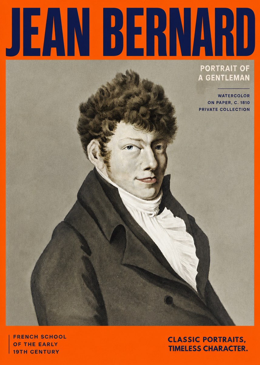 Jean Bernard Portrait of a Young Man No6 - Juliste