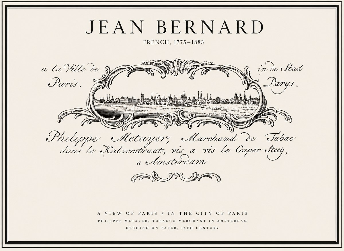Jean Bernard A View of Paris No1 - Juliste