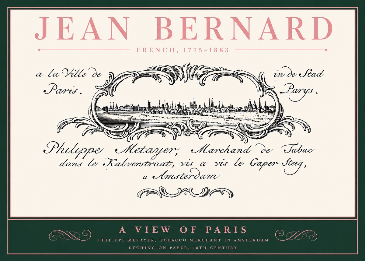 Jean Bernard A View of Paris No4 - Juliste