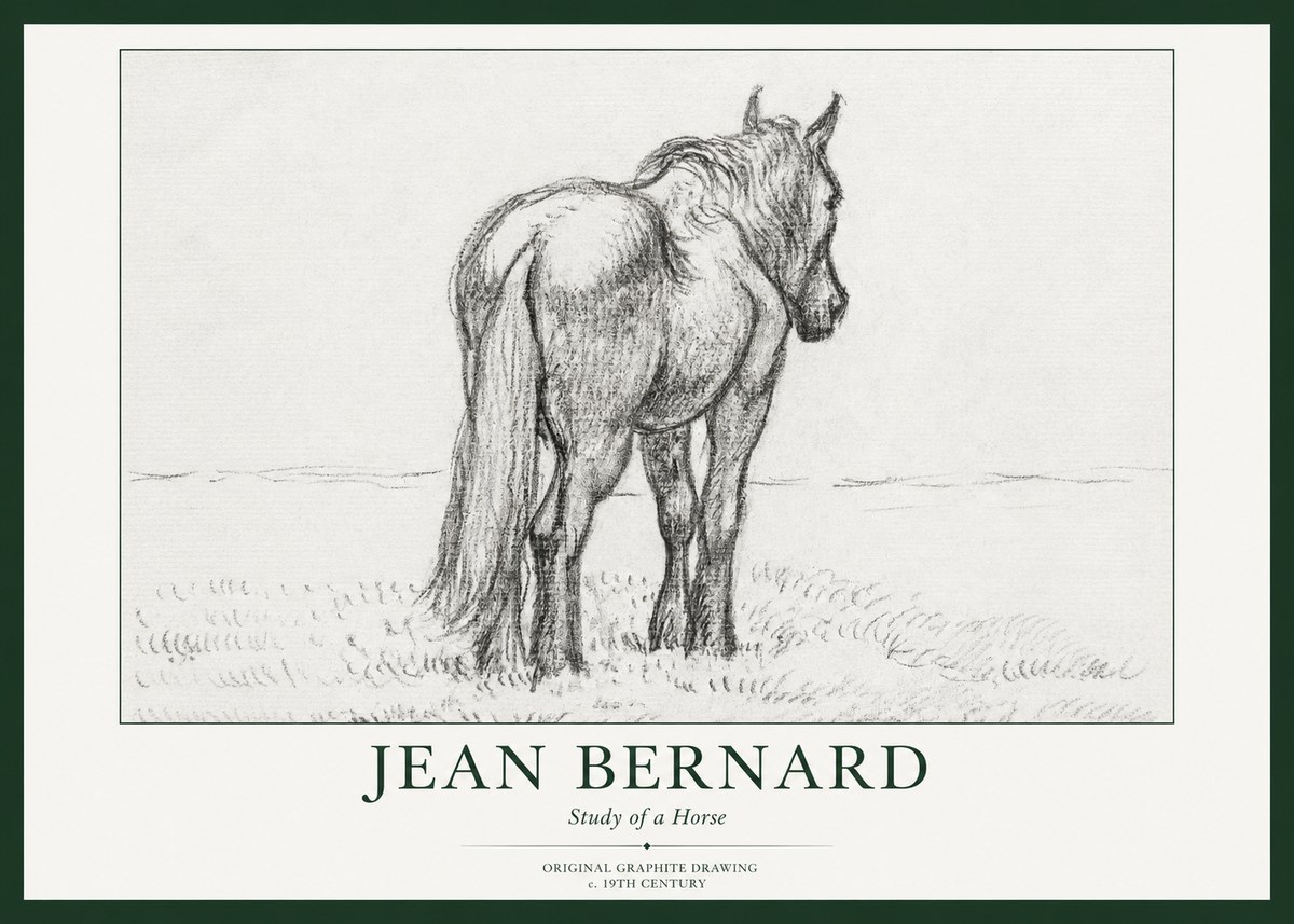 Jean Bernard Study of a Horse II No1 - Juliste