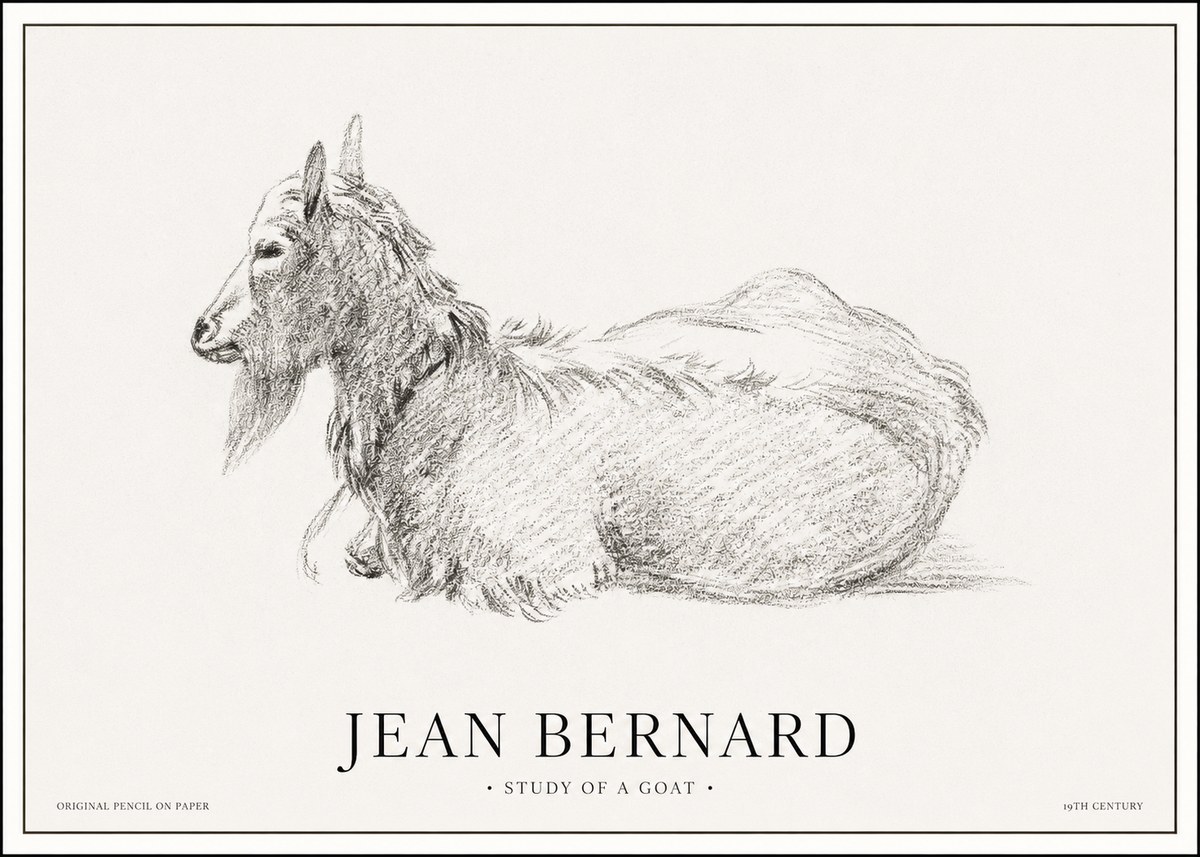 Jean Bernard Study of a Goat I No1 - Juliste