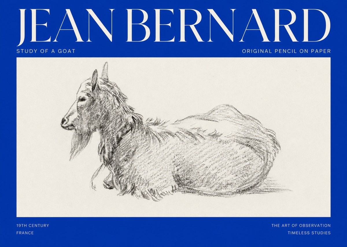 Jean Bernard Study of a Goat I No2 - Juliste