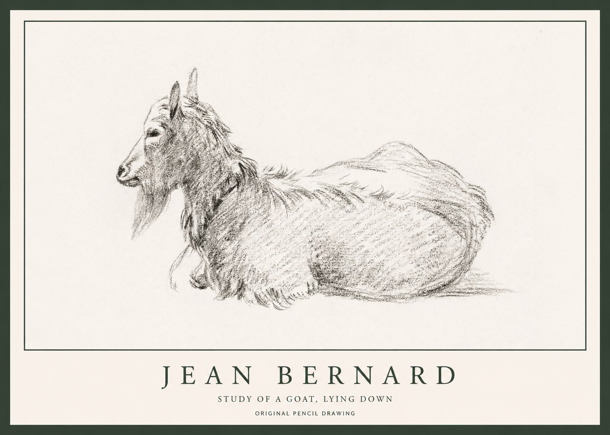 Jean Bernard Study of a Goat I No6 - Juliste
