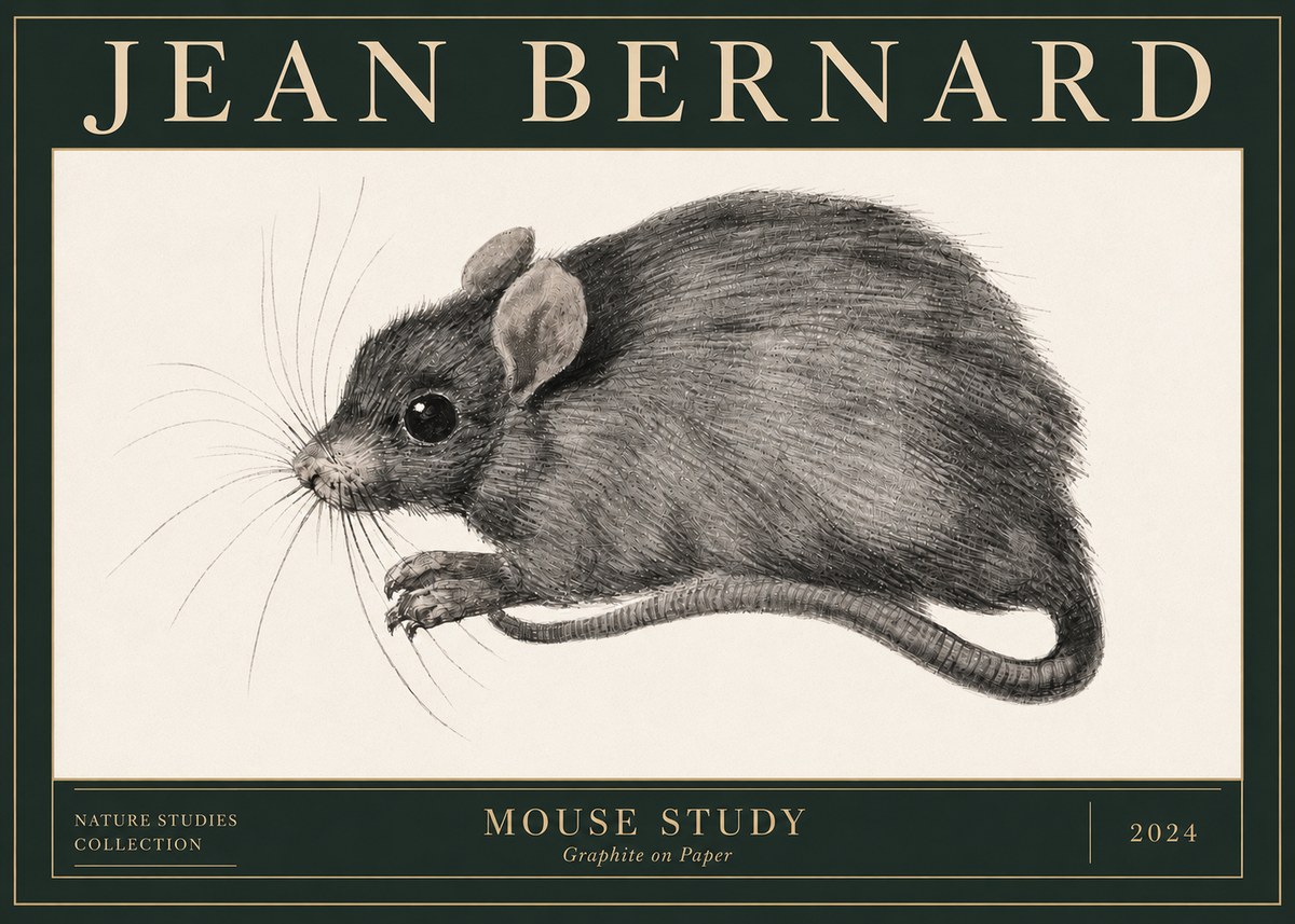 Jean Bernard Mouse Study No4 - Juliste