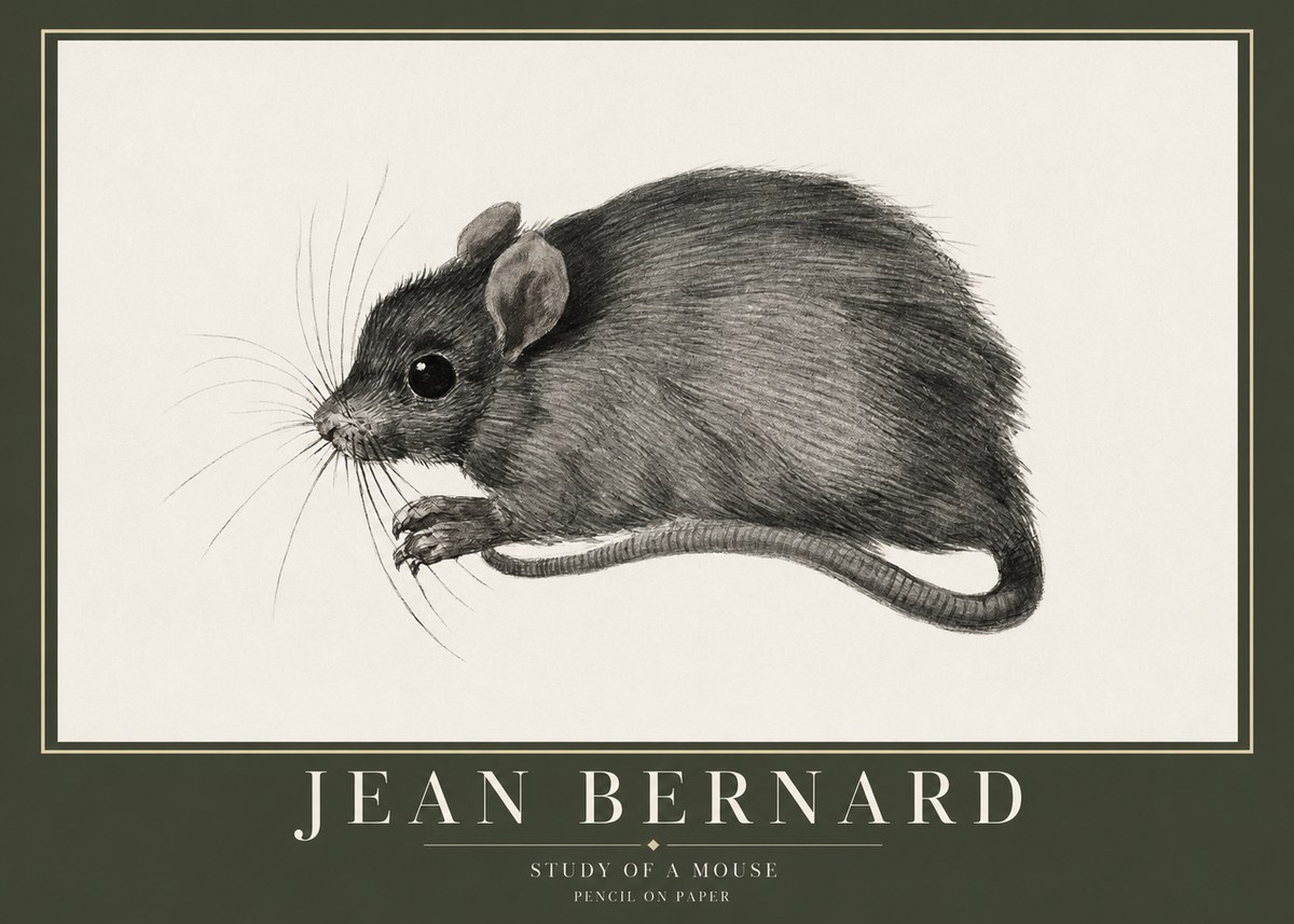 Jean Bernard Mouse Study No5 - Juliste