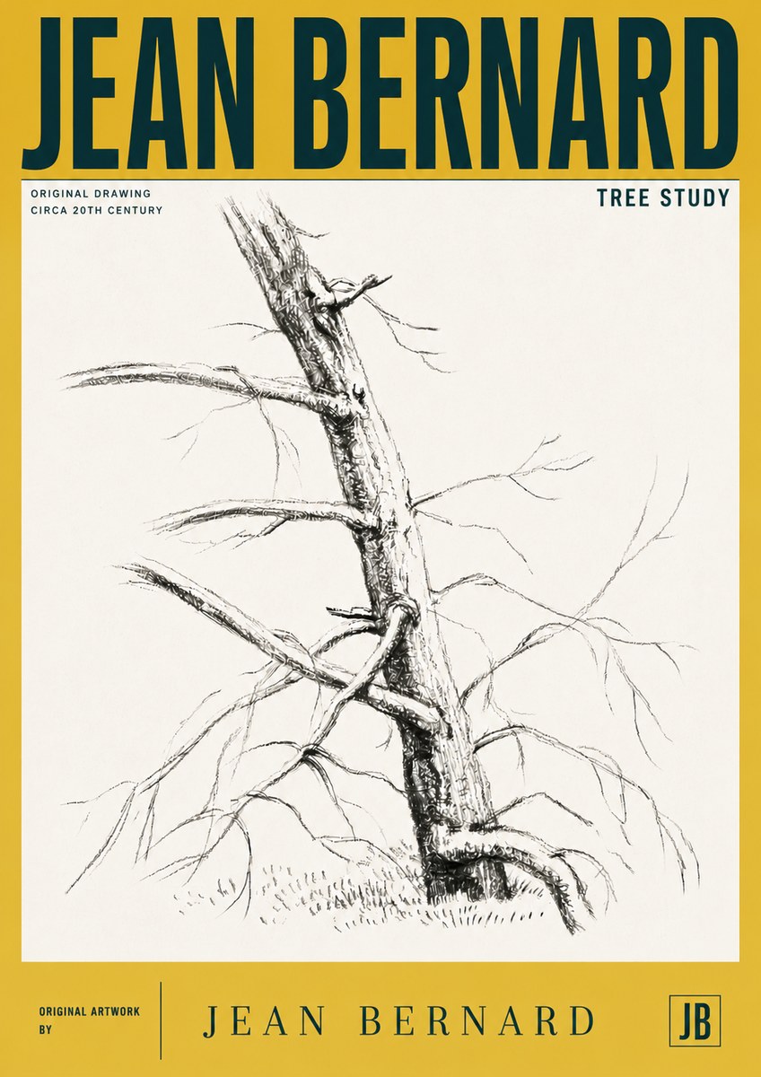 Jean Bernard Tree Study No5 - Juliste