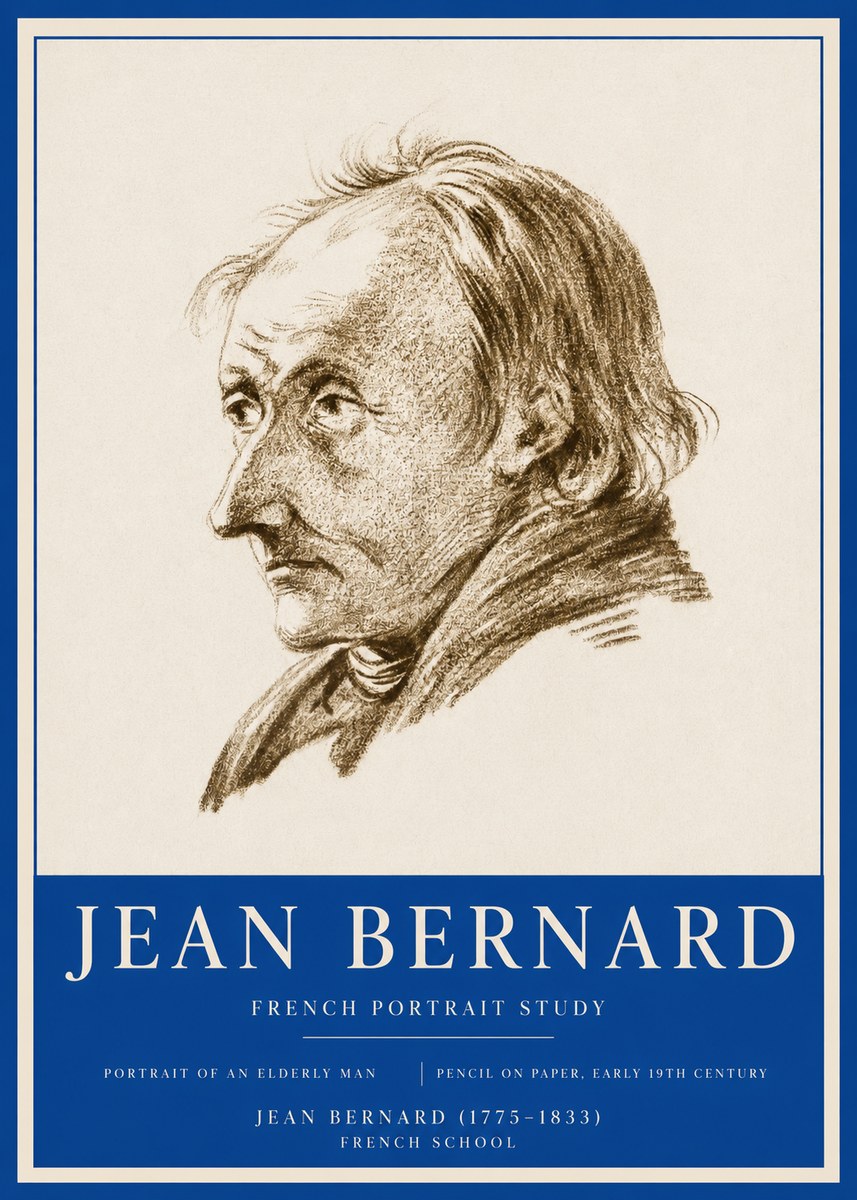 Jean Bernard Portrait of an Elderly Man No2 - Juliste