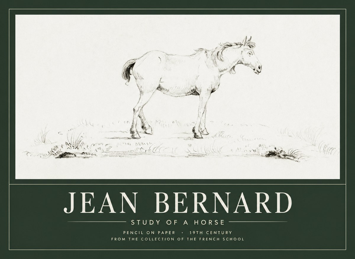 Jean Bernard Study of a Horse IV No1 - Juliste
