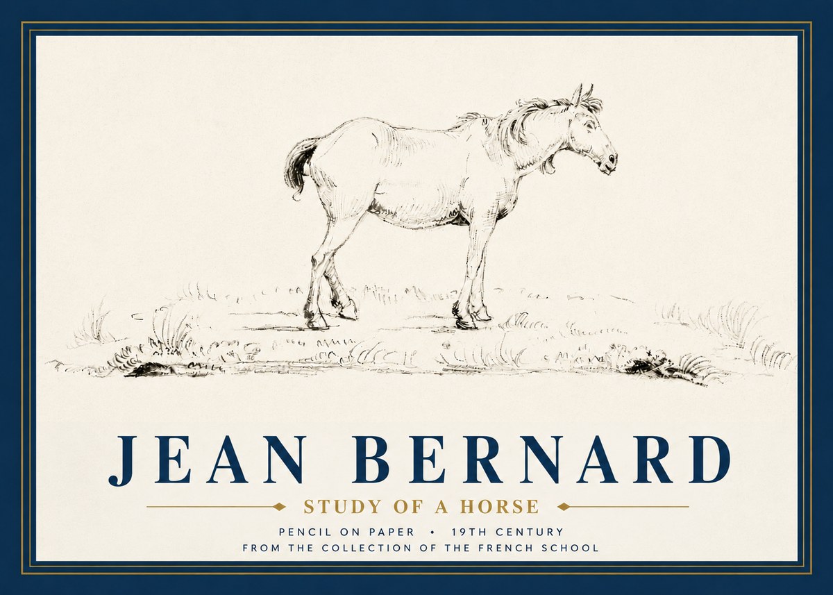 Jean Bernard Study of a Horse IV No4 - Juliste