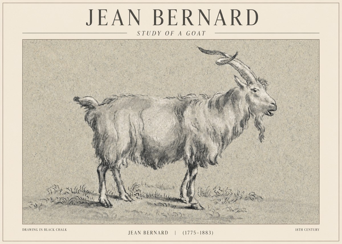 Jean Bernard Study of a Goat II No1 - Juliste