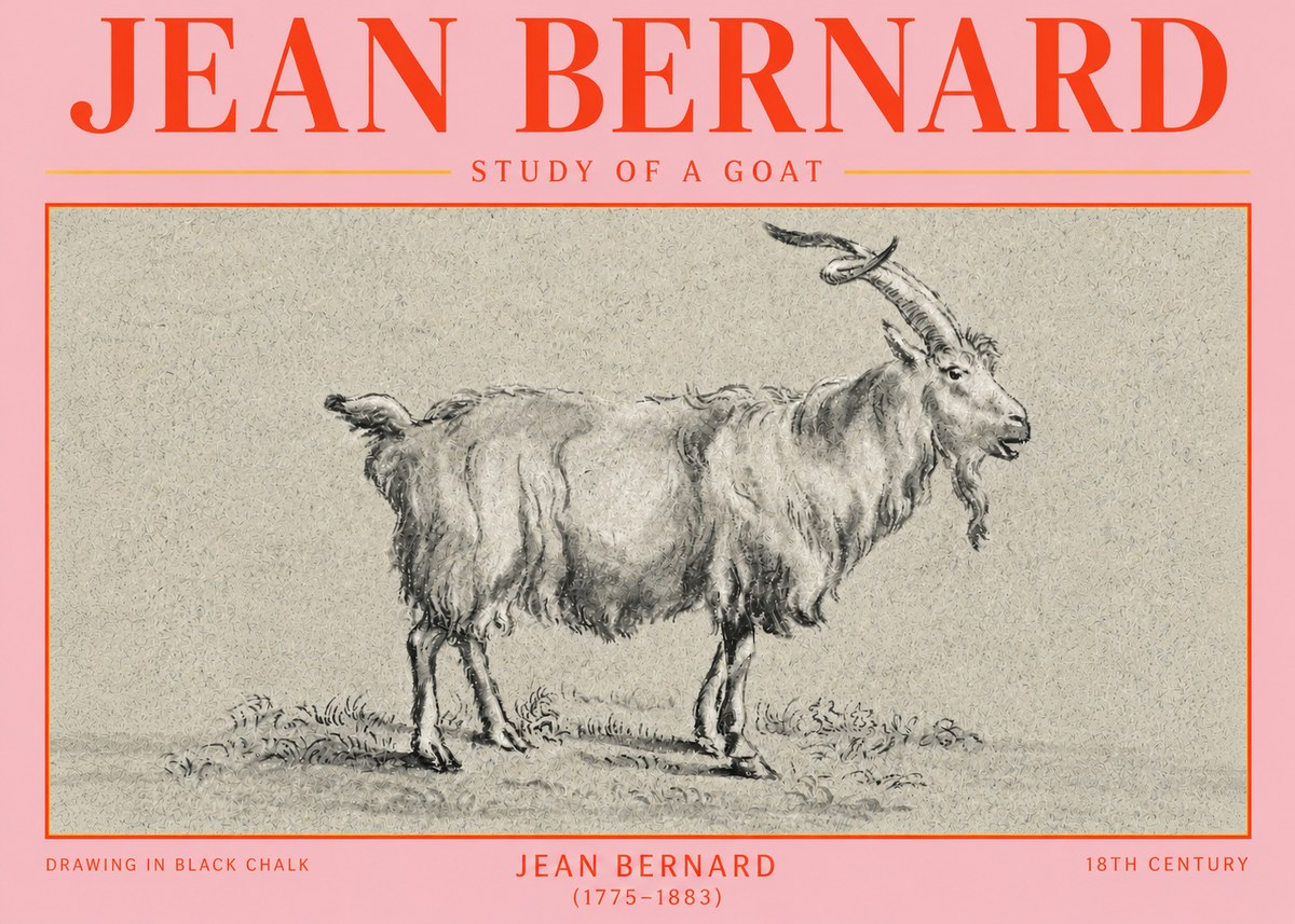 Jean Bernard Study of a Goat II No4 - Juliste
