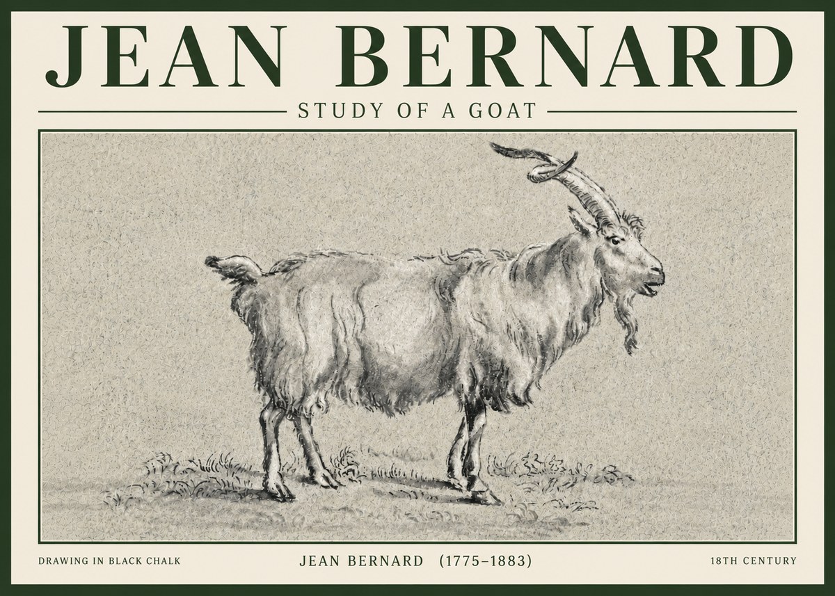 Jean Bernard Study of a Goat II No5 - Juliste