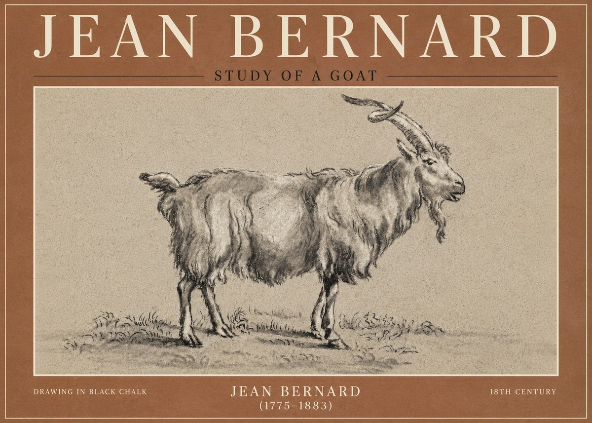 Jean Bernard Study of a Goat II No6 - Juliste